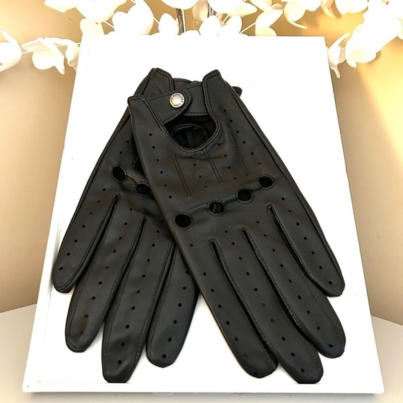 LIBO Unlined Full Finger Genuine Leather Driving Gloves Size 7.5 Unisex NWOT - Picture 14 of 14